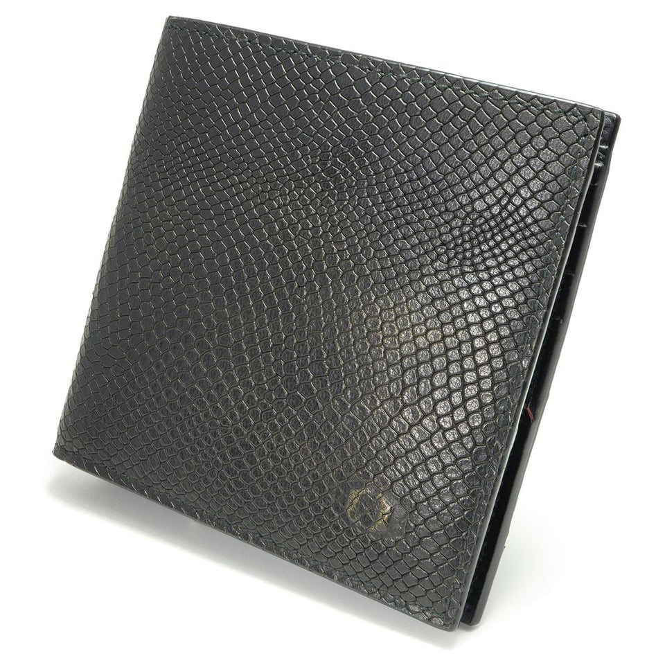 coldfire snake eye bifold leather wallet front side
