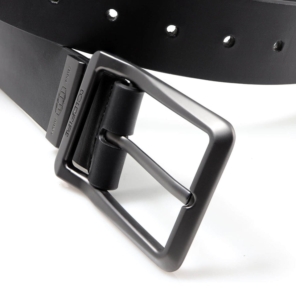 Calvin Klein Leather Logo Belt - 105 cm (41.3 Inches) - Black - Men